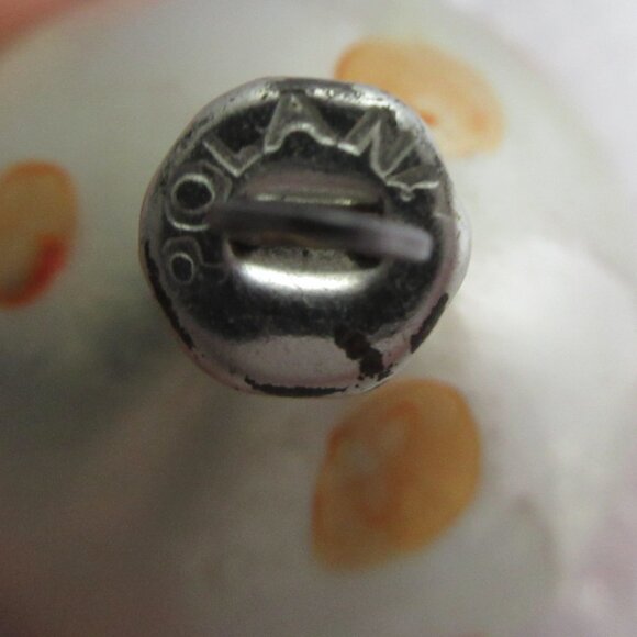 Hand Blown-Hand Painted Glass Tear Drop Christmas Ornament POLAND Vintage 3.5" - Picture 4 of 8